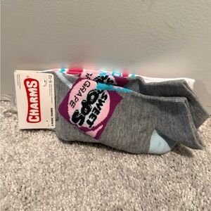 Charms Gray and White women's Socks size 6-12